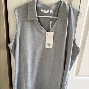 Lady Hagen Gray Sleeveless Blouse